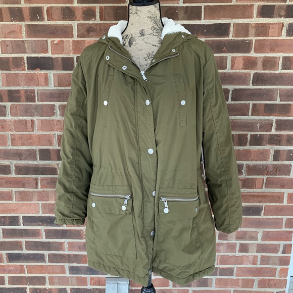 Nwt Ymi Army Green Quilted Utility 